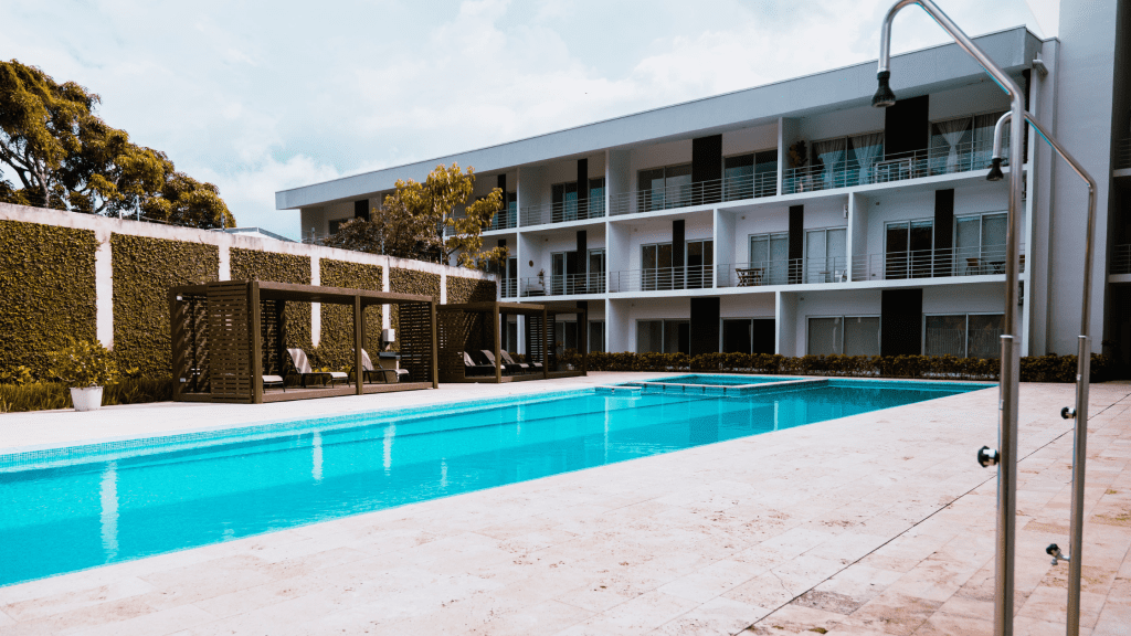Monthly furnished rentals pool